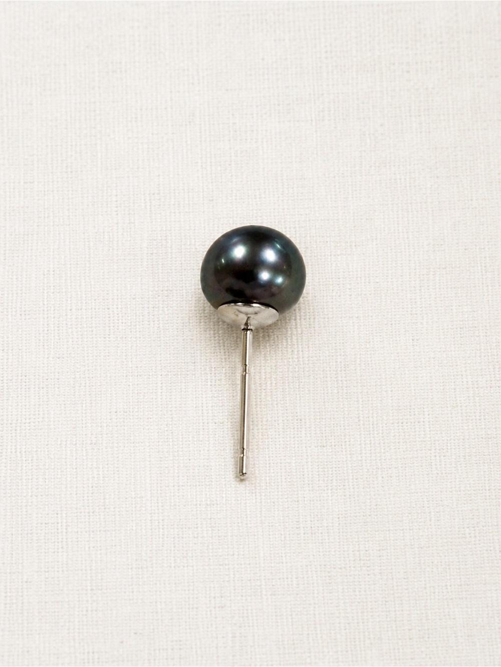 ✨ Genuine Tahitian Black Pearl Sterling Silver Single Earring Stud ✨